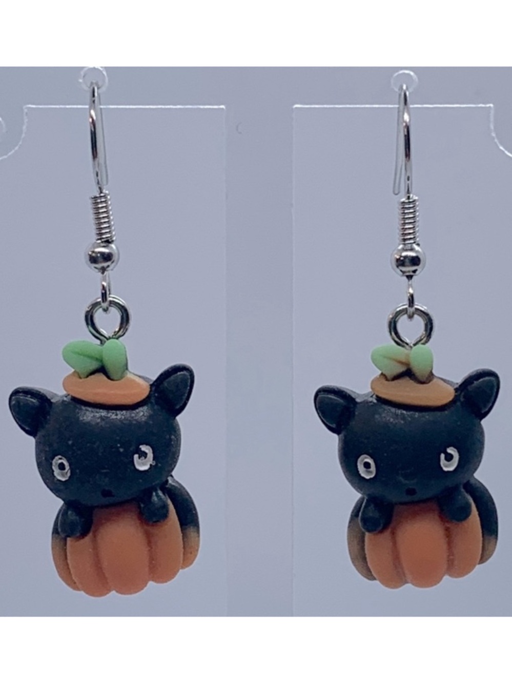 Poly Clay Halloween Earrings Cat Pumpkin  Fashion Jewelry